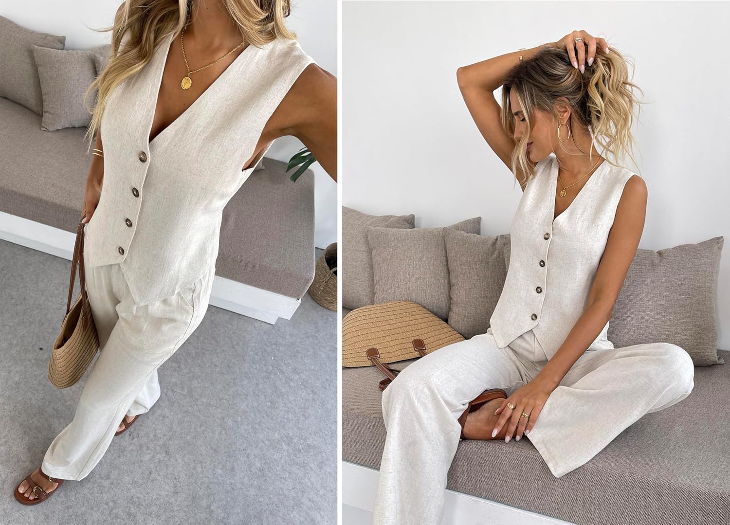 Elegant Linen Outfit Set